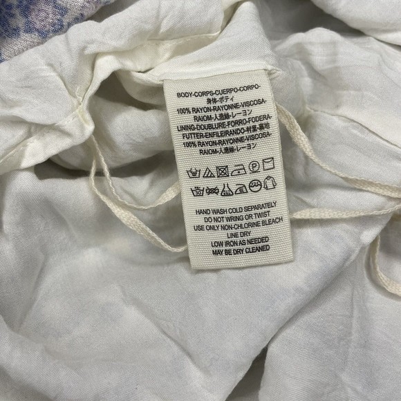 Free People Delfonic Flirty Paisley Romper Size 4 Blue Cross Back Straps Lined - Picture 8 of 12